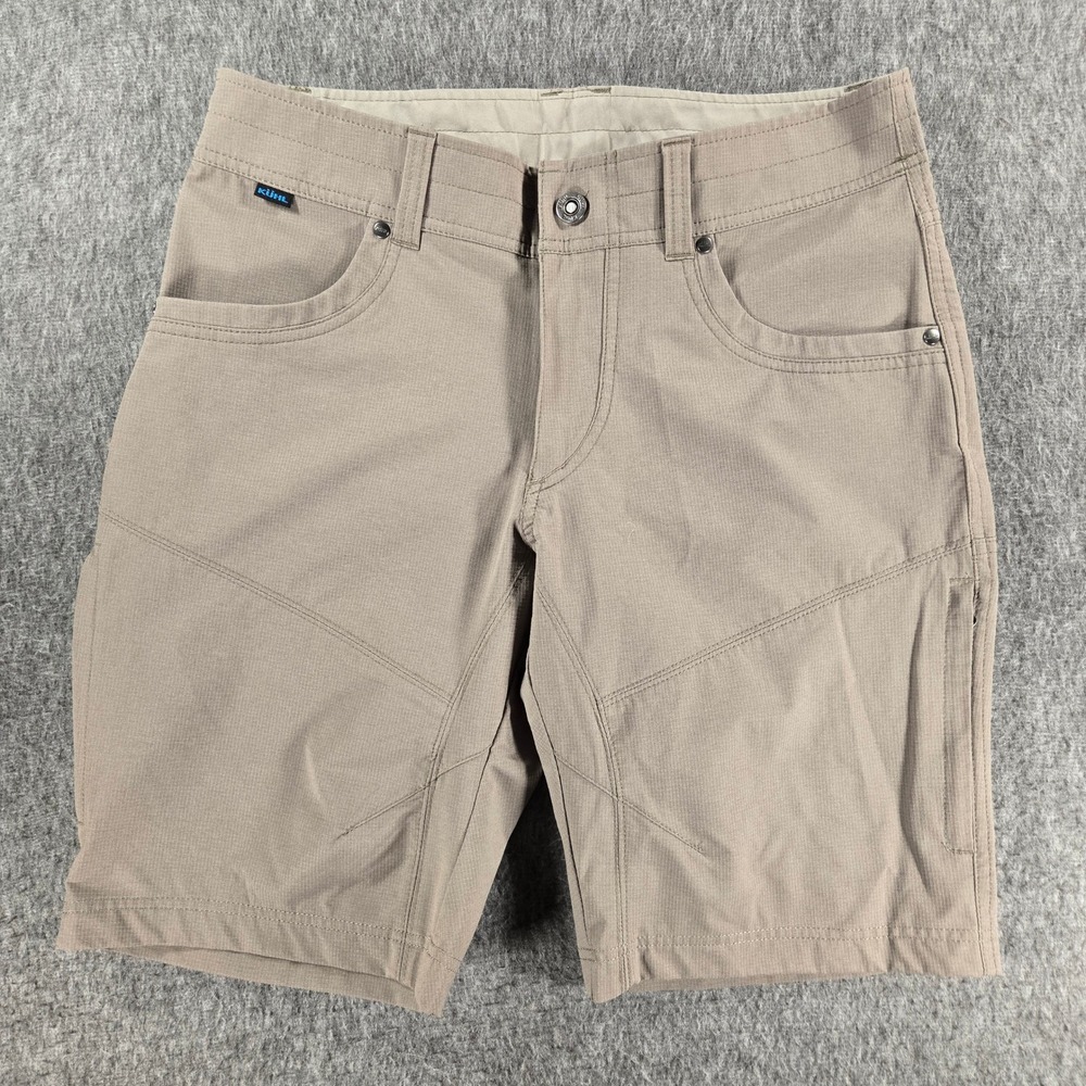 KUHL Silencr Cargo Shorts Mens 32 Tan Renegade Ripstop Cargo Hiking Gorpcore